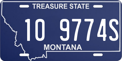 MT license plate 109774S