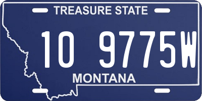 MT license plate 109775W