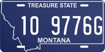 MT license plate 109776G