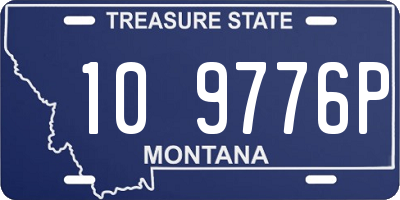 MT license plate 109776P