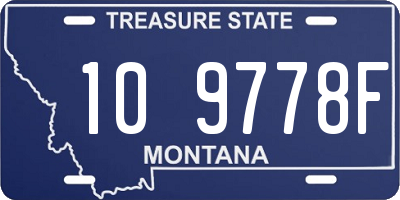 MT license plate 109778F