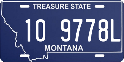 MT license plate 109778L