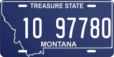 MT license plate 109778O