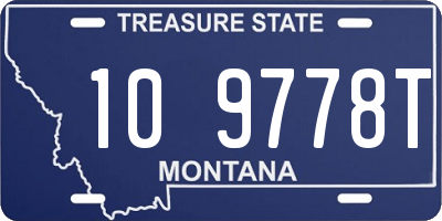 MT license plate 109778T