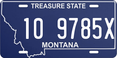 MT license plate 109785X