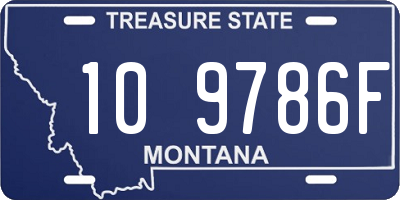 MT license plate 109786F