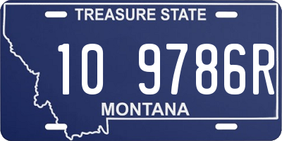 MT license plate 109786R