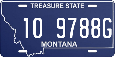 MT license plate 109788G