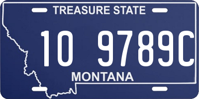 MT license plate 109789C