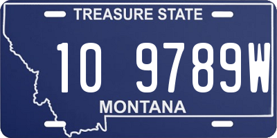 MT license plate 109789W