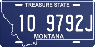 MT license plate 109792J