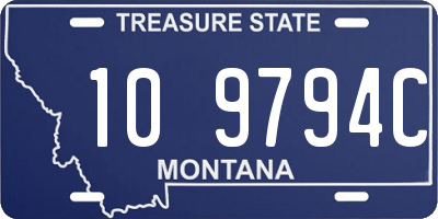 MT license plate 109794C