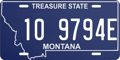 MT license plate 109794E