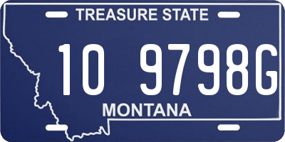 MT license plate 109798G