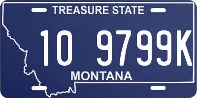 MT license plate 109799K