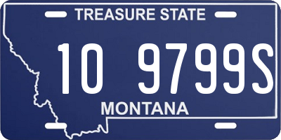 MT license plate 109799S