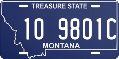 MT license plate 109801C