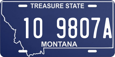 MT license plate 109807A