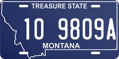 MT license plate 109809A
