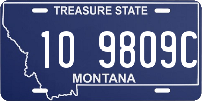 MT license plate 109809C