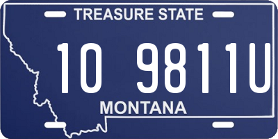 MT license plate 109811U