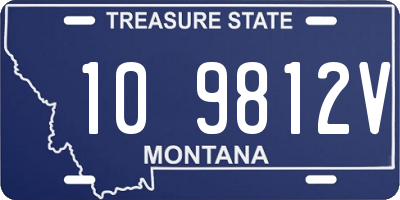 MT license plate 109812V