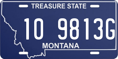 MT license plate 109813G