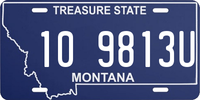 MT license plate 109813U