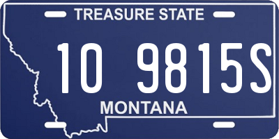 MT license plate 109815S