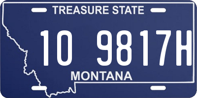 MT license plate 109817H