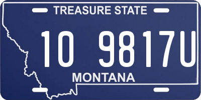 MT license plate 109817U