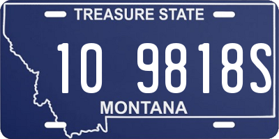 MT license plate 109818S