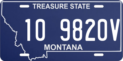 MT license plate 109820V