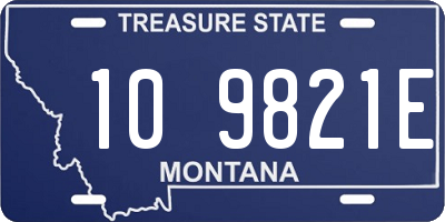 MT license plate 109821E