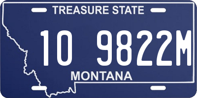 MT license plate 109822M