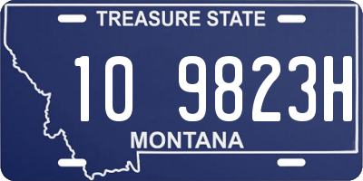 MT license plate 109823H