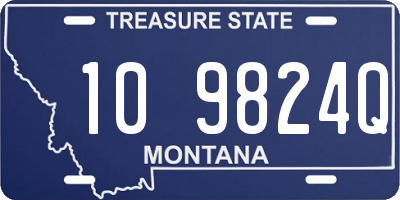 MT license plate 109824Q