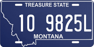 MT license plate 109825L