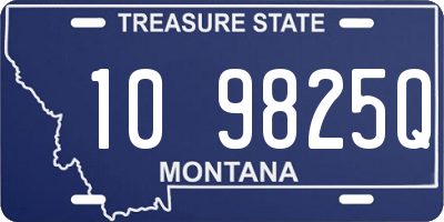 MT license plate 109825Q