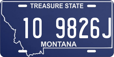 MT license plate 109826J