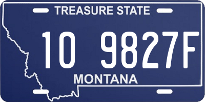 MT license plate 109827F