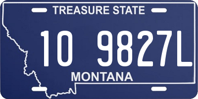 MT license plate 109827L