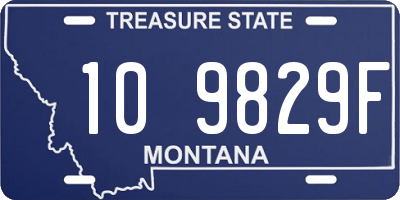 MT license plate 109829F