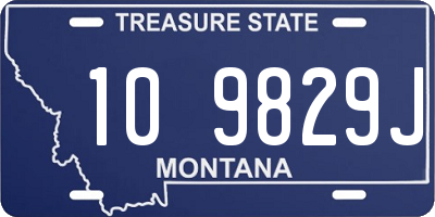 MT license plate 109829J