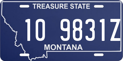 MT license plate 109831Z