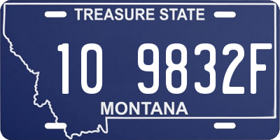 MT license plate 109832F