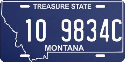 MT license plate 109834C