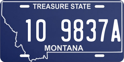 MT license plate 109837A