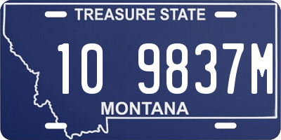 MT license plate 109837M