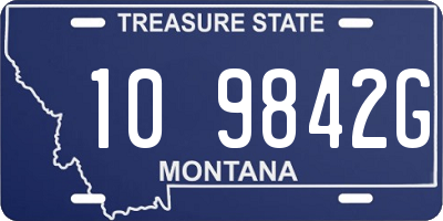 MT license plate 109842G